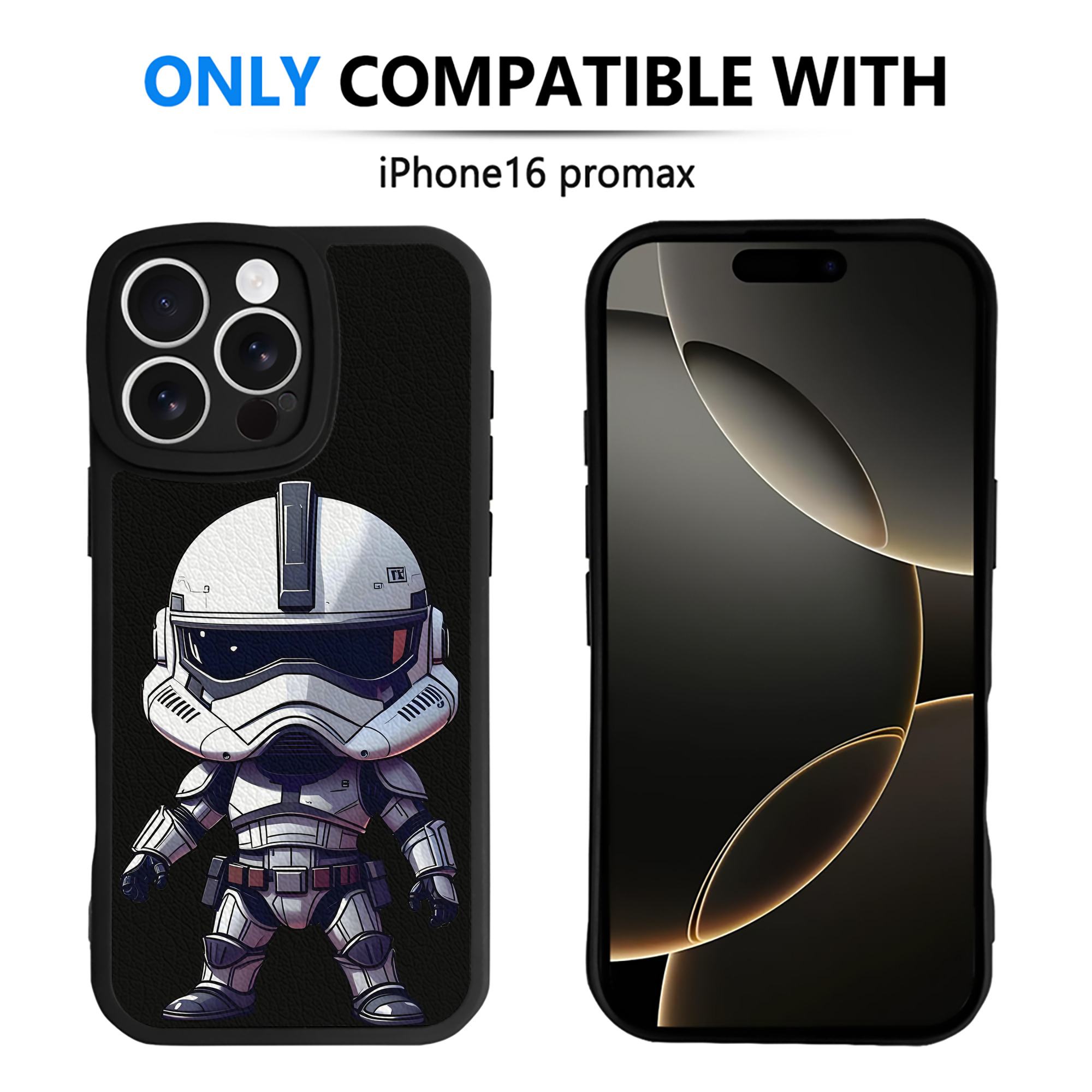 （画像用） スター・ウォーズ Star Wars 【iPhone 16シリーズ対応】シリコンスマホケース（レザー調） 材質：シリコン